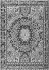 Medallion Gray Traditional Rug, tr4629gry