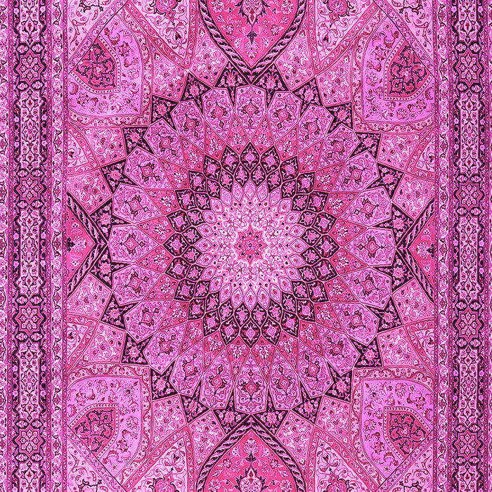 Medallion Pink Traditional Rug, tr4629pnk