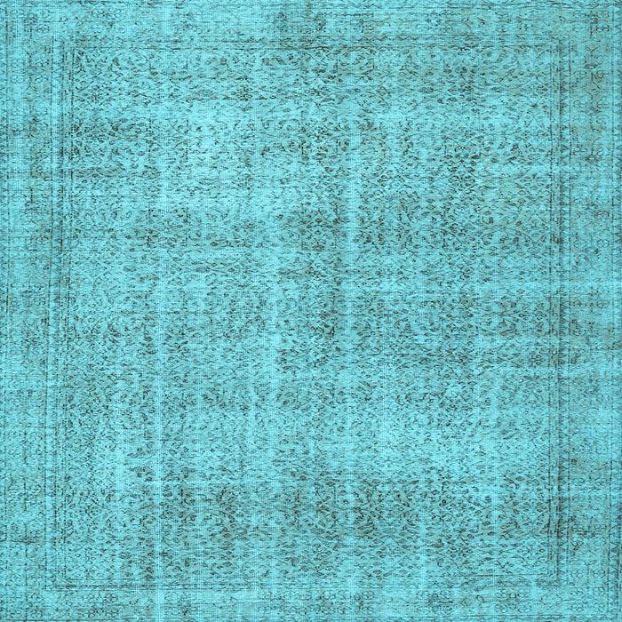 Square Machine Washable Persian Light Blue Traditional Rug, wshtr462lblu