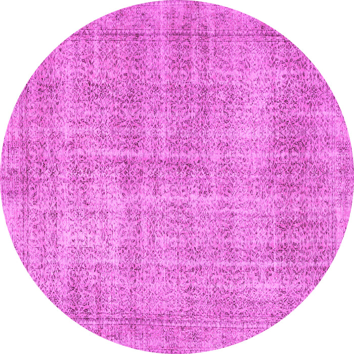 Round Machine Washable Persian Pink Traditional Rug, wshtr462pnk