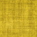 Square Machine Washable Persian Yellow Traditional Rug, wshtr462yw