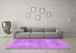 Machine Washable Persian Purple Traditional Area Rugs in a Living Room, wshtr462pur