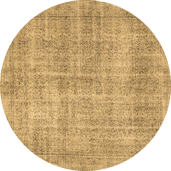 Round Machine Washable Persian Brown Traditional Rug, wshtr462brn