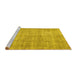 Sideview of Machine Washable Persian Yellow Traditional Rug, wshtr462yw