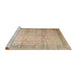 Sideview of Machine Washable Traditional Brown Rug, wshtr4630