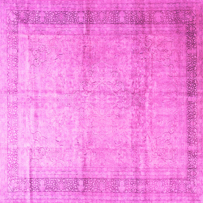 Square Machine Washable Persian Pink Traditional Rug, wshtr4630pnk