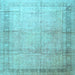 Square Persian Light Blue Traditional Rug, tr4630lblu