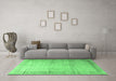 Machine Washable Persian Emerald Green Traditional Area Rugs in a Living Room,, wshtr4630emgrn