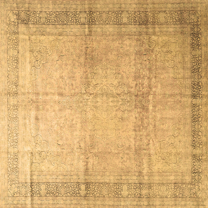 Square Persian Brown Traditional Rug, tr4630brn