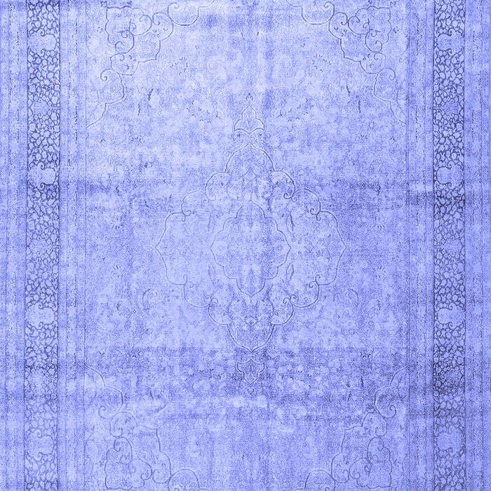 Machine Washable Persian Blue Traditional Rug, wshtr4630blu