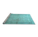 Sideview of Machine Washable Persian Light Blue Traditional Rug, wshtr4630lblu