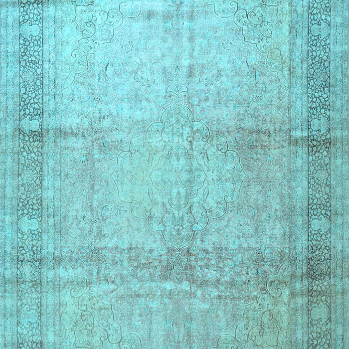 Machine Washable Persian Light Blue Traditional Rug, wshtr4630lblu