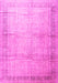 Machine Washable Persian Pink Traditional Rug, wshtr4630pnk