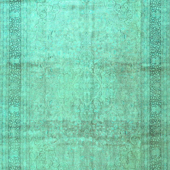Machine Washable Persian Turquoise Traditional Area Rugs, wshtr4630turq