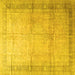 Square Persian Yellow Traditional Rug, tr4630yw