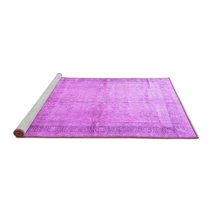Sideview of Machine Washable Persian Purple Traditional Area Rugs, wshtr4630pur