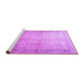 Sideview of Machine Washable Persian Purple Traditional Area Rugs, wshtr4630pur