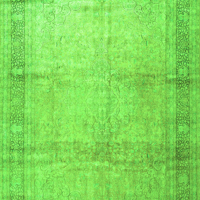Serging Thickness of Machine Washable Persian Green Traditional Area Rugs, wshtr4630grn
