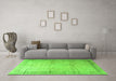 Machine Washable Persian Green Traditional Area Rugs in a Living Room,, wshtr4630grn