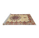 Sideview of Machine Washable Traditional Sienna Brown Rug, wshtr4631