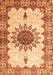 Medallion Orange Traditional Rug, tr4631org