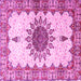 Square Medallion Pink Traditional Rug, tr4631pnk