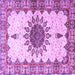 Square Medallion Purple Traditional Rug, tr4631pur