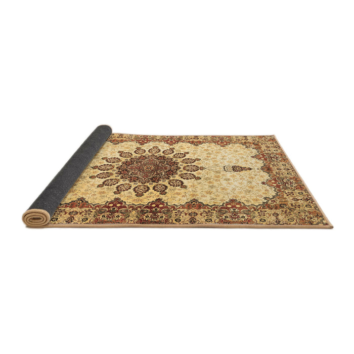 Sideview of Medallion Brown Traditional Rug, tr4631brn