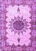 Medallion Purple Traditional Rug, tr4631pur