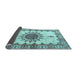 Sideview of Medallion Light Blue Traditional Rug, tr4631lblu