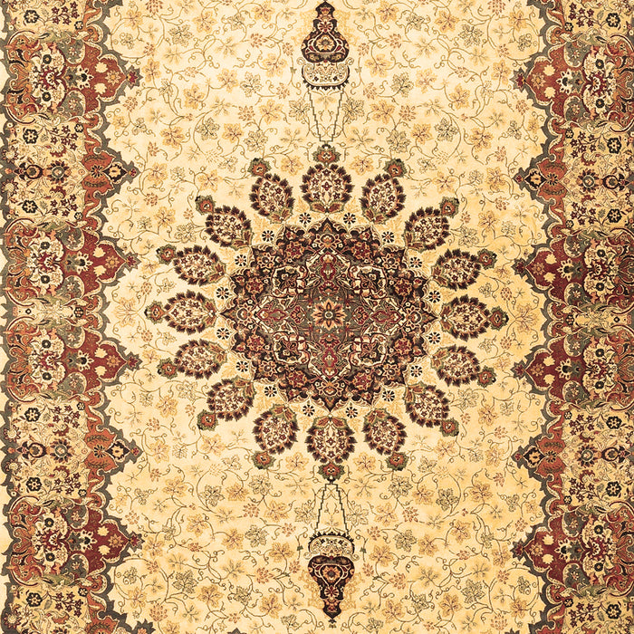 Medallion Brown Traditional Rug, tr4631brn