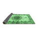 Sideview of Medallion Emerald Green Traditional Rug, tr4631emgrn