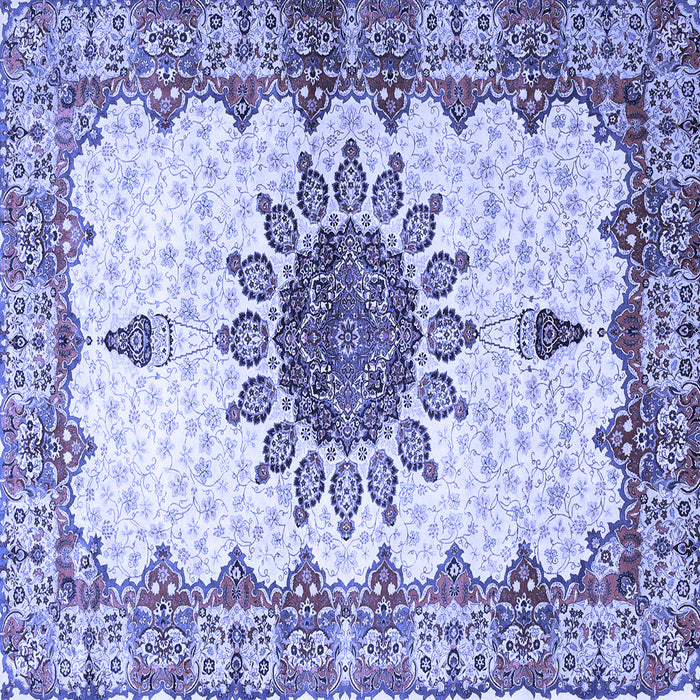 Square Medallion Blue Traditional Rug, tr4631blu