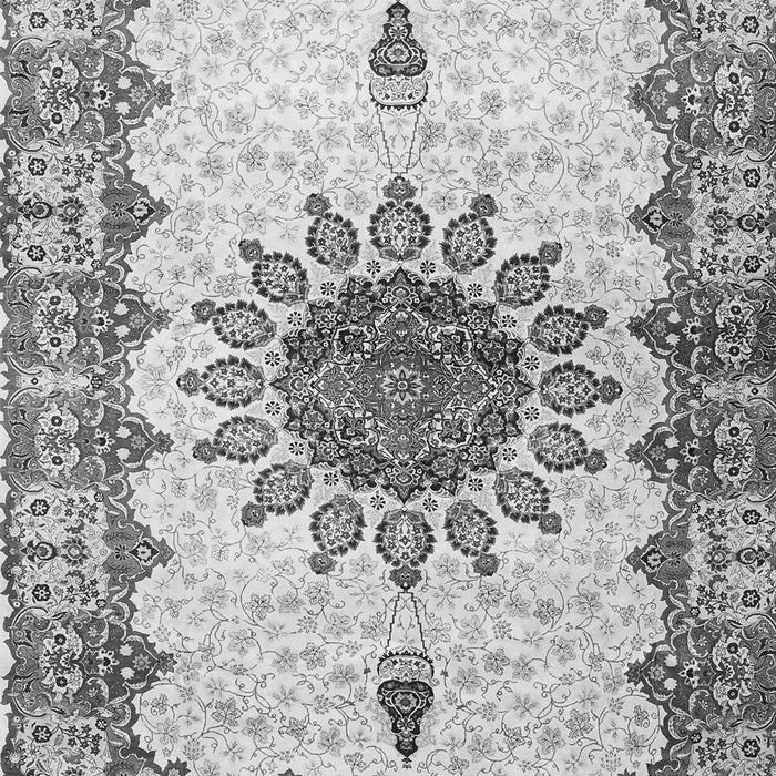 Serging Thickness of Machine Washable Medallion Gray Traditional Rug, wshtr4631gry