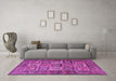 Machine Washable Animal Purple Traditional Area Rugs in a Living Room, wshtr4632pur