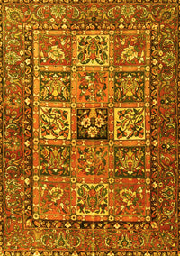 Animal Yellow Traditional Rug, tr4632yw