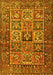 Animal Yellow Traditional Rug, tr4632yw