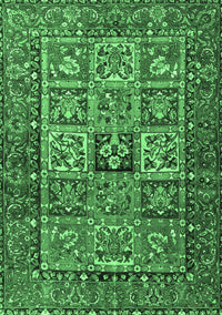 Animal Emerald Green Traditional Rug, tr4632emgrn