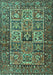 Animal Turquoise Traditional Rug, tr4632turq