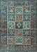 Animal Light Blue Traditional Rug, tr4632lblu