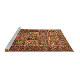 Sideview of Machine Washable Animal Brown Traditional Rug, wshtr4632brn