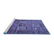 Sideview of Machine Washable Animal Blue Traditional Rug, wshtr4632blu