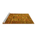 Sideview of Machine Washable Animal Yellow Traditional Rug, wshtr4632yw