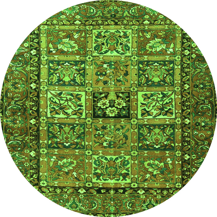 Machine Washable Animal Green Traditional Area Rugs, wshtr4632grn