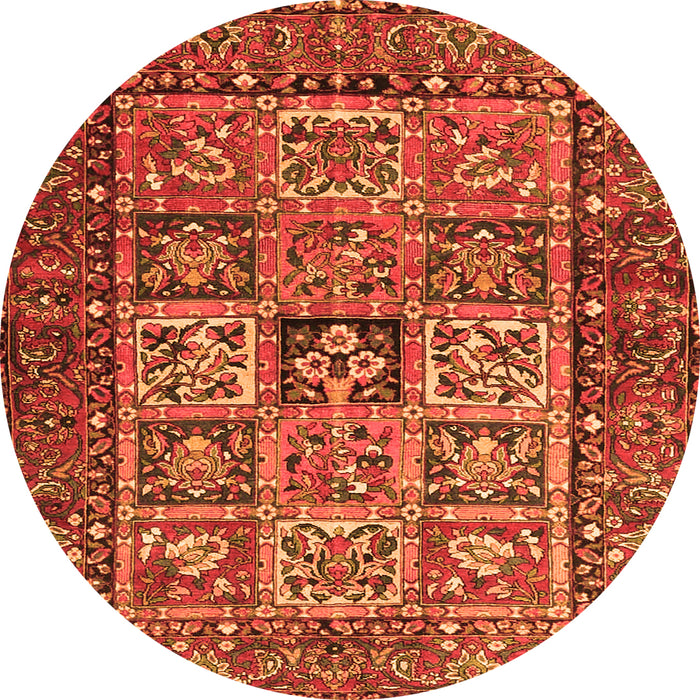 Square Animal Orange Traditional Rug, tr4632org
