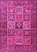 Machine Washable Animal Pink Traditional Rug, wshtr4632pnk