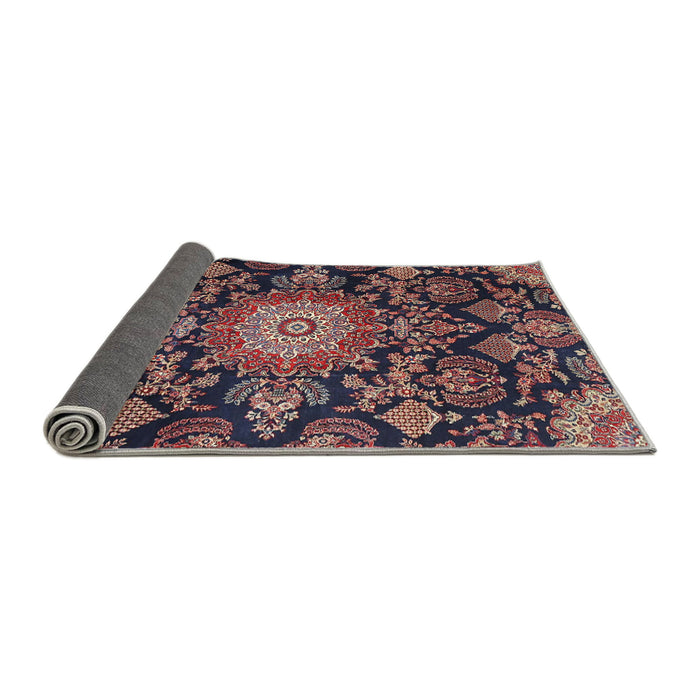 Sideview of Traditional Purple Lily Purple Medallion Rug, tr4633