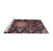 Sideview of Machine Washable Traditional Purple Lily Purple Rug, wshtr4633