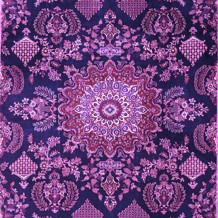 Machine Washable Medallion Purple Traditional Area Rugs, wshtr4633pur