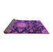 Sideview of Medallion Purple Traditional Rug, tr4633pur